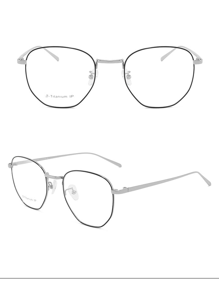 Reven Jate Full Rim Round Shape Alloy Men Eyeglasses Frame Man Eyewear Glasses Spectacles Frame 1814 Full Rim Reven Jate   