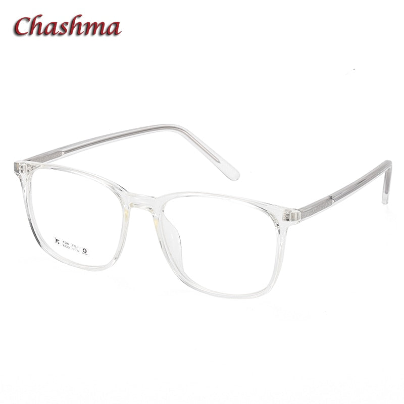 Chashma Ochki Unisex Full Rim Square Tr 90 Alloy Eyeglasses 8246 Full Rim Chashma Ochki Transparent  