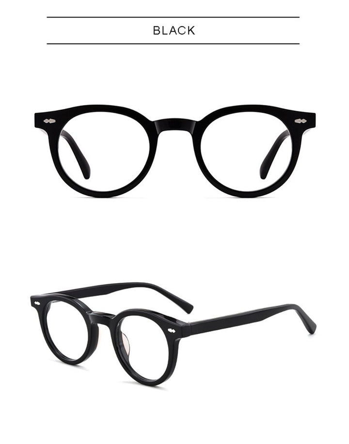 Aissuarvey Full Thick Round Horn Rim Acetate Frame Eyeglasses Unisex Frame Aissuarvey Eyeglasses   