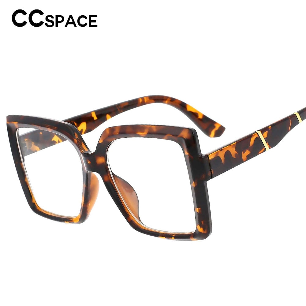 CCSpace Women's Full Rim Oversize Square Resin Frame Eyeglasses 53319 Full Rim CCspace   