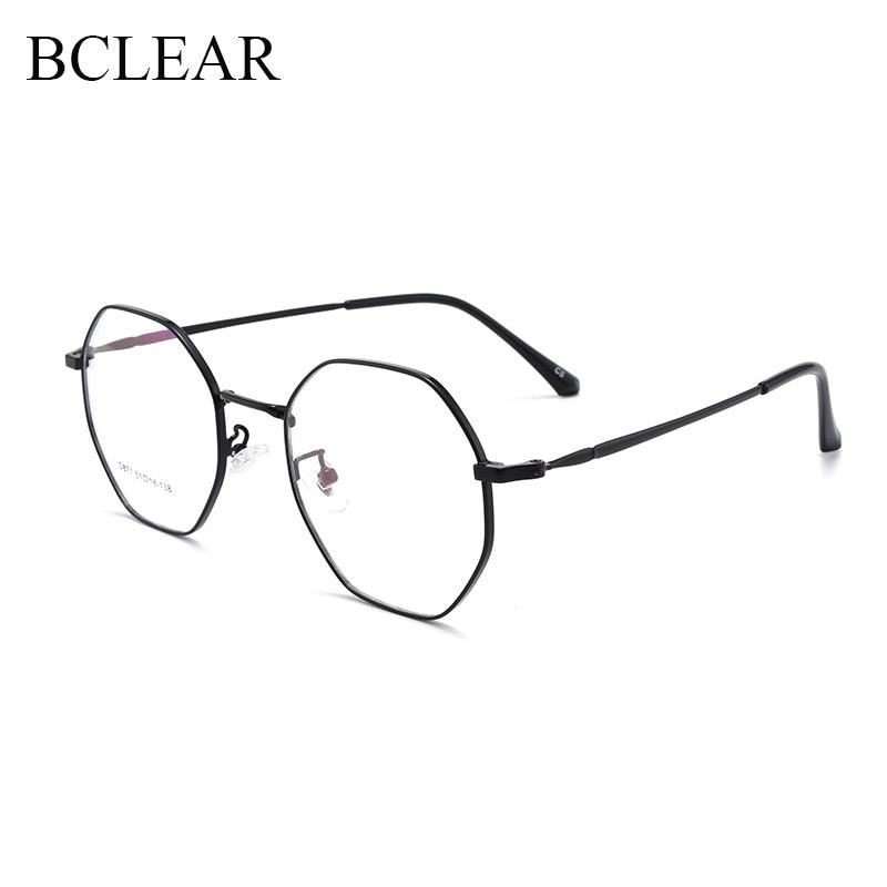 Bclear Unisex Octagonal Full Rim Alloy Frame Eyeglasses Scd871 Full Rim Bclear   