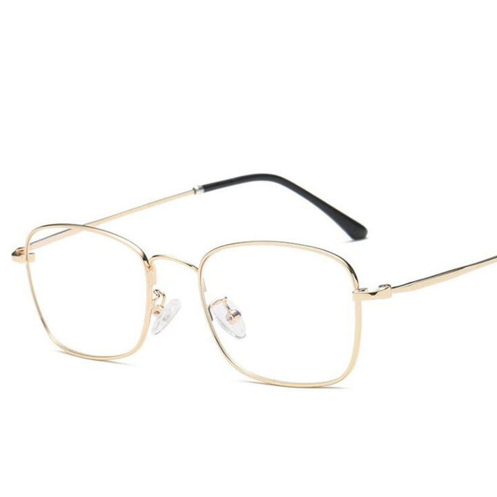 Hotochki Unisex Full Rim Alloy Frame Eyeglasses 5206 Full Rim Hotochki gold  