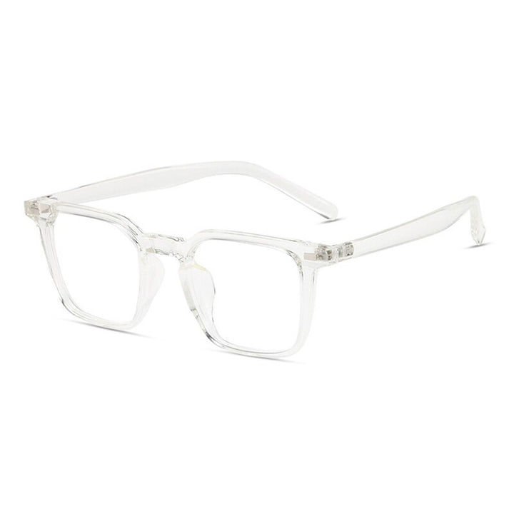 Handoer Unisex Full Rim Round Square Tr 90 Eyeglasses 280 Full Rim Handoer Transparent  