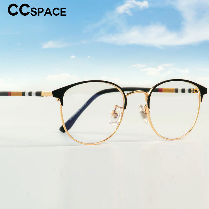 CCSpace Unisex Full Rim Square Acetate Alloy Frame Eyeglasses 49137 Full Rim CCspace   