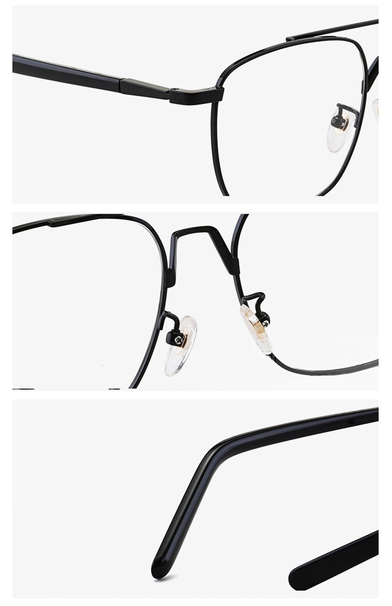 Aissuarvey Men's Round Full Rim Titanium Frame Eyeglasses Double Bridge Full Rim Aissuarvey Eyeglasses   