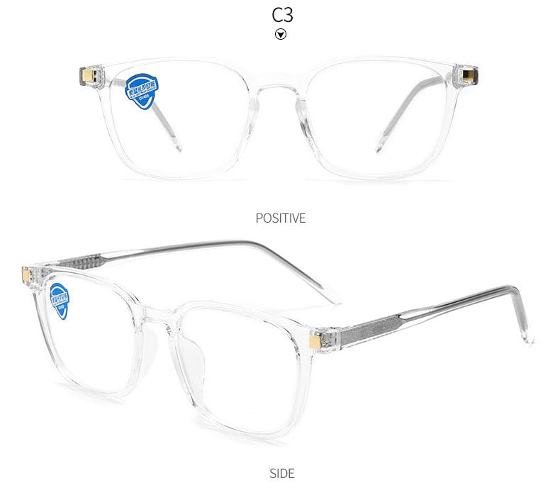Hotony Unisex Full Rim Square Acetate Frame Eyeglasses 8845 Full Rim Hotony   