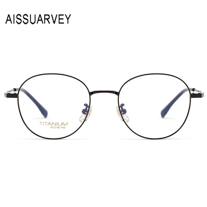 Aissuarvey Round Full Titanium Rim Frame Unisex Eyeglasses Frame Aissuarvey Eyeglasses   