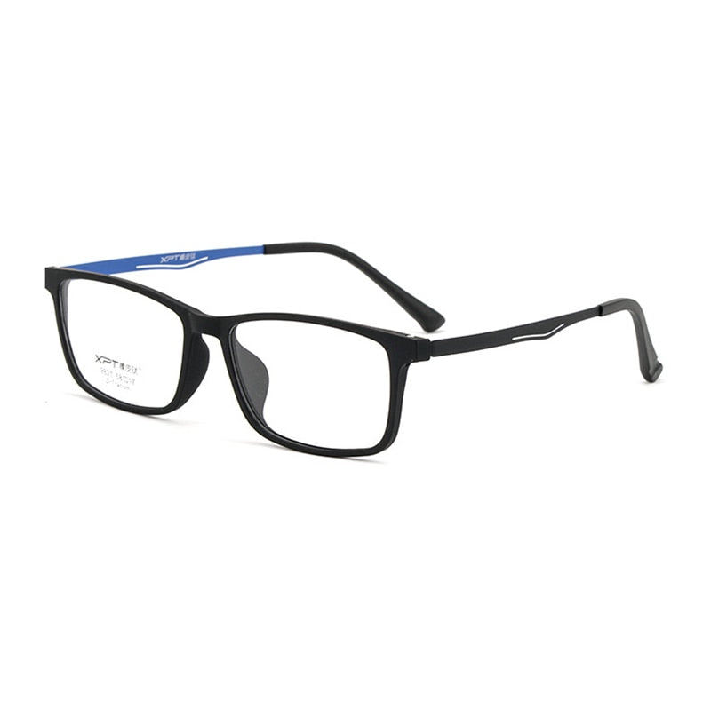 Hotony Unisex Full Rim Rectangle TR 90 Resin B Titanium Frame Eyeglasses 9827 Full Rim Hotony Blue  