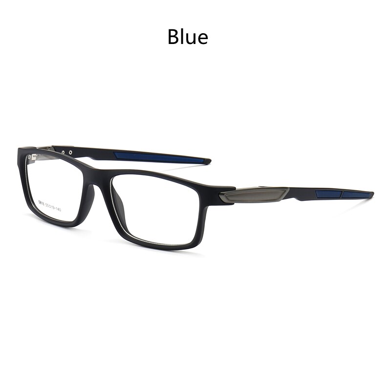 KatKani Men's Full Rim TR 90 Resin Square Sport Frame Eyeglasses K5816 Sport Eyewear KatKani Eyeglasses Blue C5  