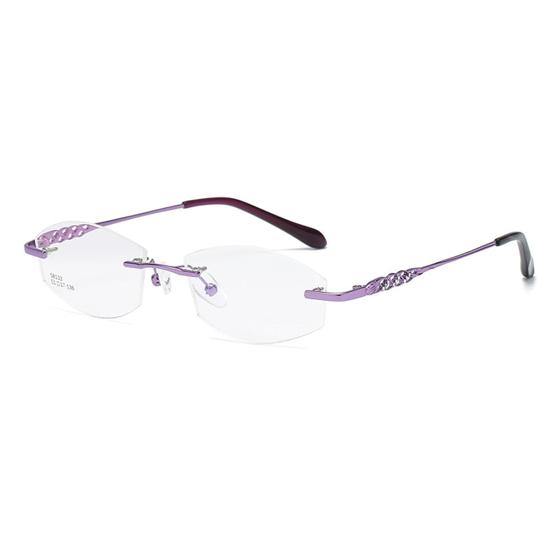 Zirosat 58133 Women's Eyeglasses Rimless Gold Rimless Zirosat purple  