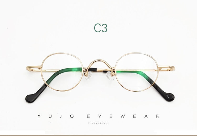 Unisex Oval Titanium Frame Eyeglasses Customizable Lenses Frame Yujo C3 China 