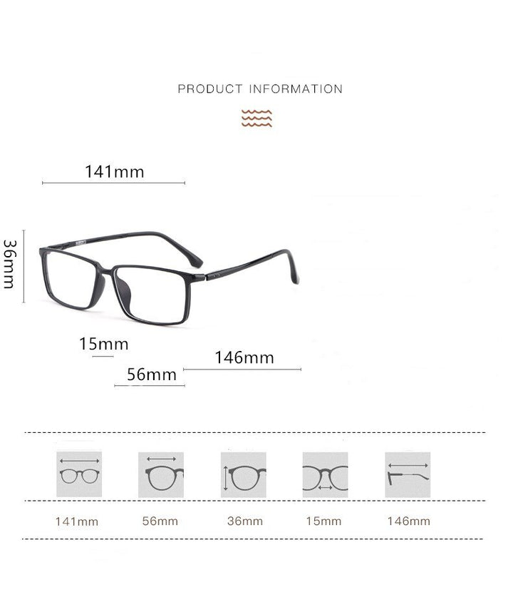 Yimaruili Men's Full Rim Steel Frame Eyeglasses 9810 Full Rim Yimaruili Eyeglasses   
