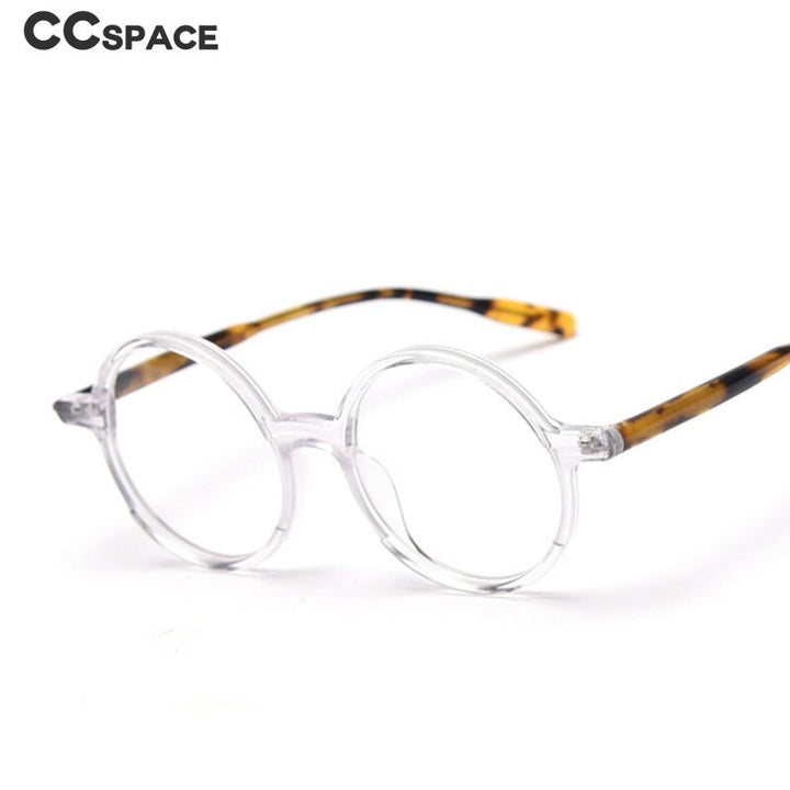 CCSpace Unisex Full Rim Round Acetate Frame Eyeglasses 49852 Full Rim CCspace   