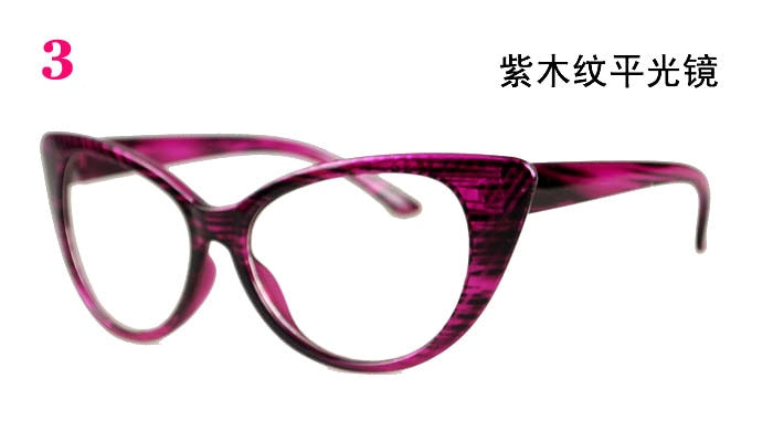 CCSpace Unisex Full Rim Cat Eye Tr 90 Titanium Frame Eyeglasses 49197 Full Rim CCspace C3 purple  