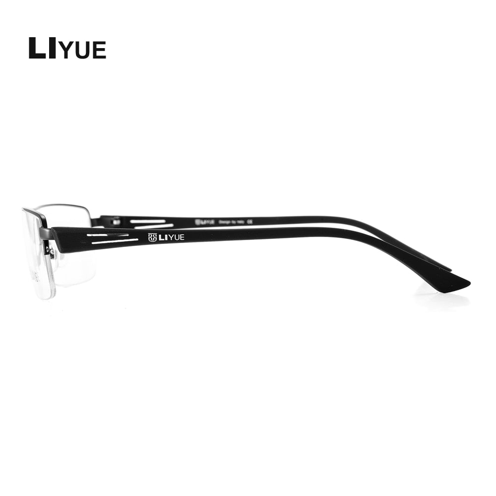 Oveliness Men's Semi Rim Square Alloy Eyeglasses 08127 Semi Rim Oveliness   