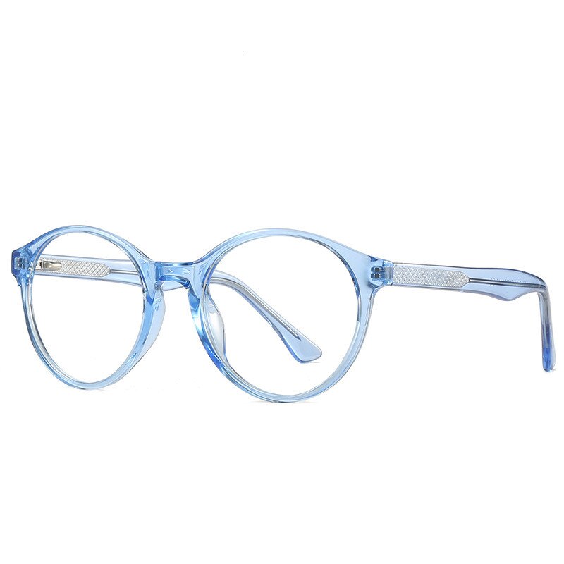 Unisex Round Eyeglasses Acetate Frame 2007 Frame Chashma Blue  