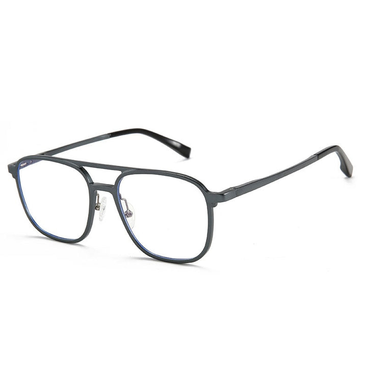 Hotochki Men's Full Rim Square Alloy Frame Eyeglasses 6113 Full Rim Hotochki gray  