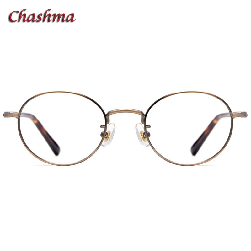 Chashma Ochki Unisex Full Rim Small Round Titanium Eyeglasses 2006 Full Rim Chashma Ochki   