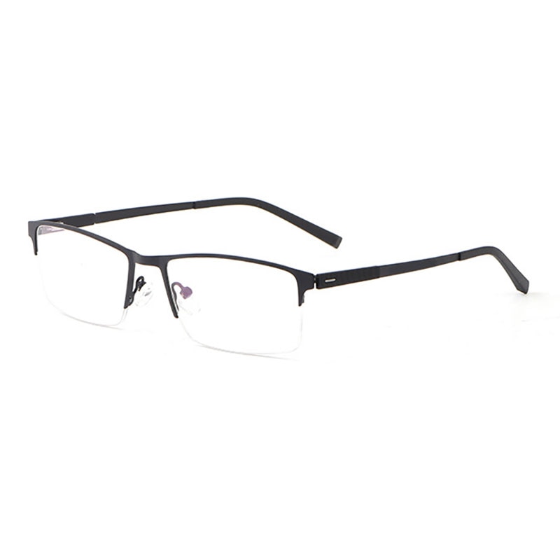 Hotochki Unisex Semi Rim Square Alloy Frame Eyeglasses 8839 Semi Rim Hotochki black  