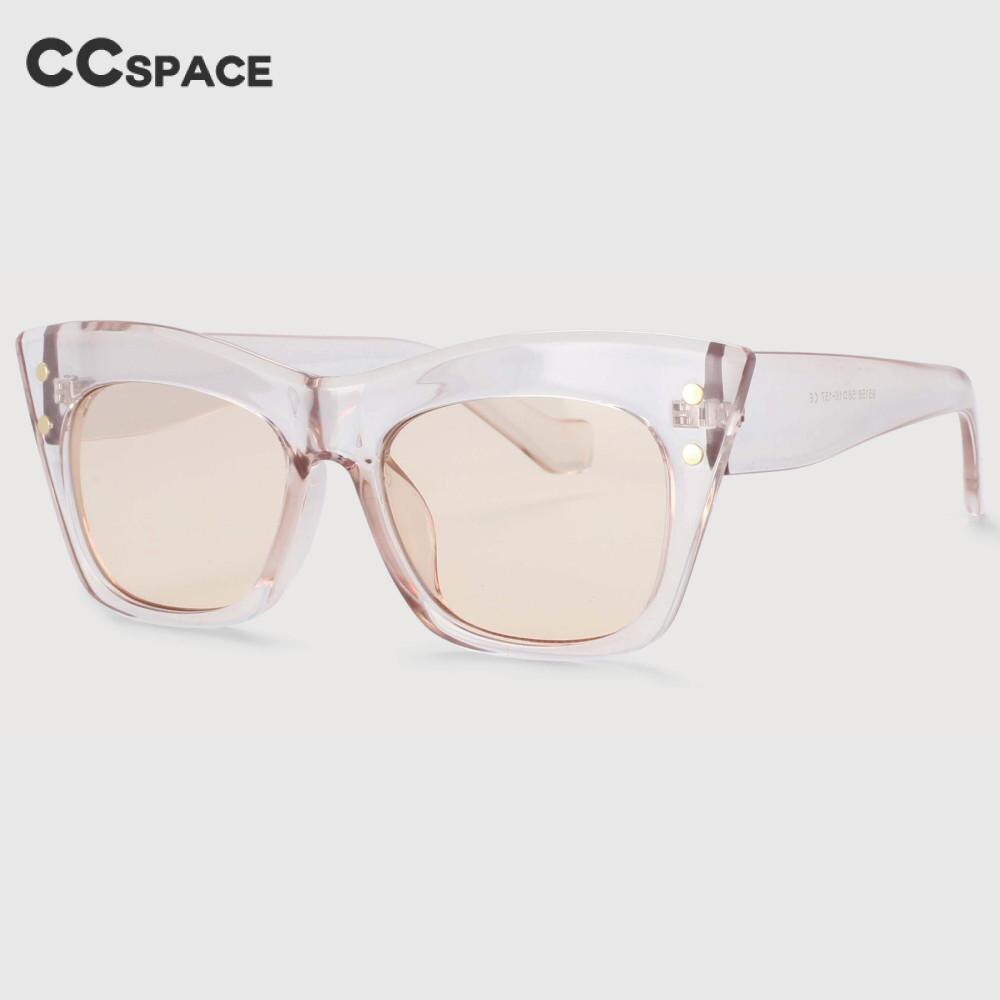 CCSpace Women's Full Rim Oversized Cat Eye Resin Frame Sunglasses 53977 Sunglasses CCspace Sunglasses   