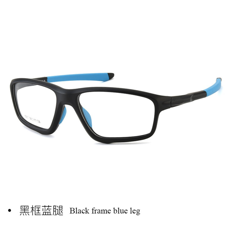 Men's TR90 Full Rim Frame Sports Eyeglasses Zt9231 Sport Eyewear Bclear black blue  