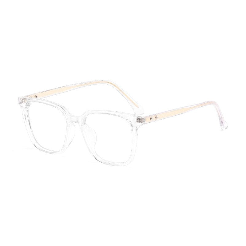 KatKani Unisex Full Rim Acetate Square Frame Eyeglasses 1008b Full Rim KatKani Eyeglasses Transparent  