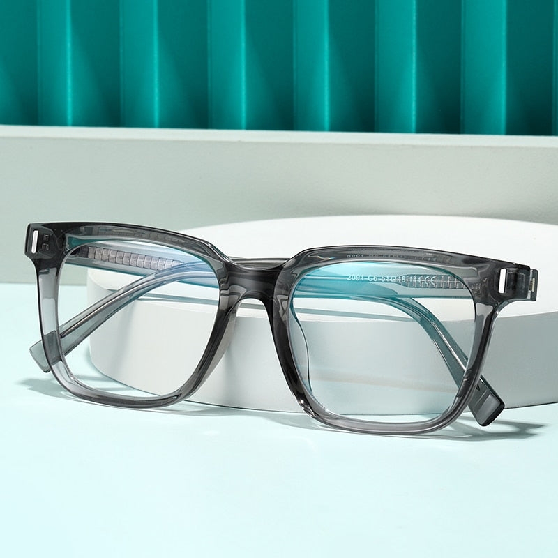Gmei Unisex Full Rim TR 90 Titanium Square Frame Eyeglasses 2091 Full Rim Gmei Optical   
