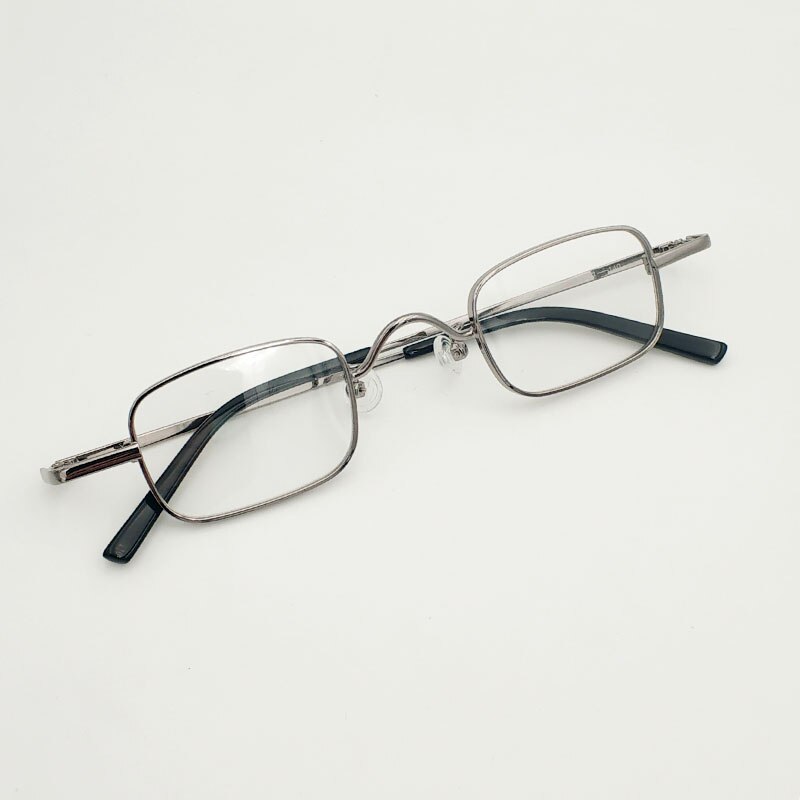 Unisex Retro Square Eyeglasses Small Full Rim Alloy Frame 811011 Full Rim Yujo   