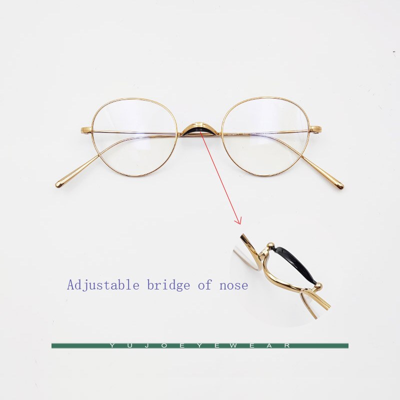 Yujo Unisex Full Rim Oval Round Titanium Eyeglasses Customized Lens Options Full Rim Yujo   