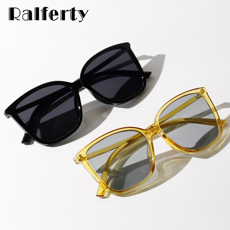 Ralferty Women's Sunglasses Square Cat Eye Oversize W95076 Sunglasses Ralferty   