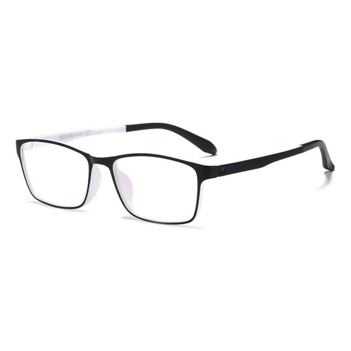 Hotony Men's Full Rim TR 90 Resin Square Frame Eyeglasses 8870 Full Rim Hotony MATTE WHITE  