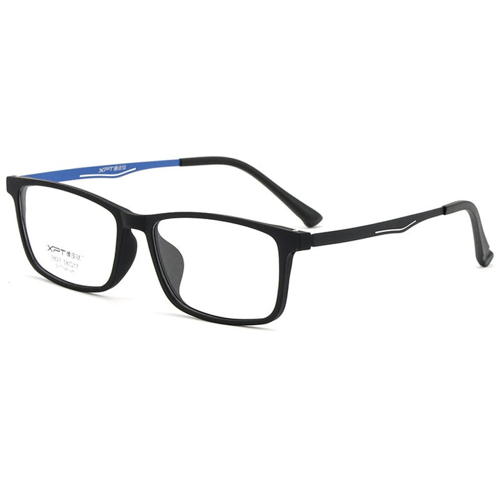 Yimaruili Men's Full Rim Titanium Frame Eyeglasses 9827 Full Rim Yimaruili Eyeglasses Black Blue  