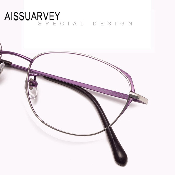Aissuarvey Rectangle Alloy Full Rim Frame Women's Eyeglasses 6038S Full Rim Aissuarvey Eyeglasses   