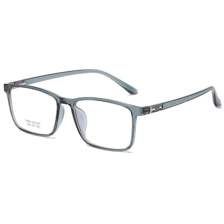 Hotony Unisex Full Rim TR 90 Resin Rectangle Frame Eyeglasses 227 Full Rim Hotony gray  