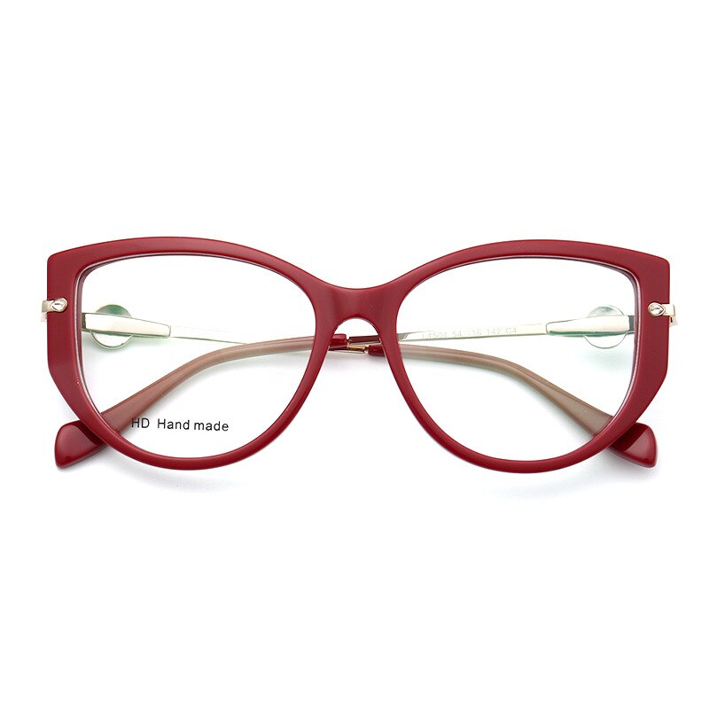 Aissuarvey Acetate Full Rim Cat Eye Frame Metal Temple Womens Eyeglasses L4504 Full Rim Aissuarvey Eyeglasses   