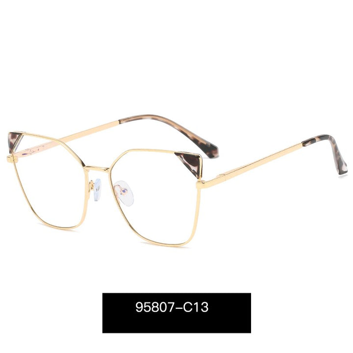 Hotony Women's Full Rim Cat Eye Alloy Frame Eyeglasses 95807 Full Rim Hotony C13  
