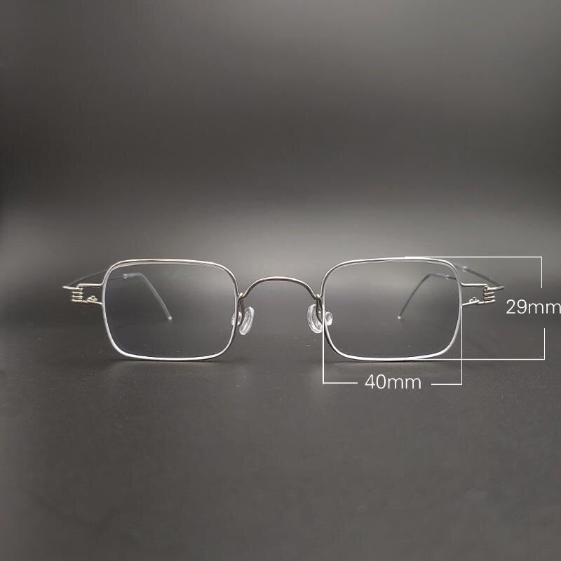 Unisex Handcrafted Screwless Rectangular Eyeglasses Customizable Lenses Frame Yujo C1 China 