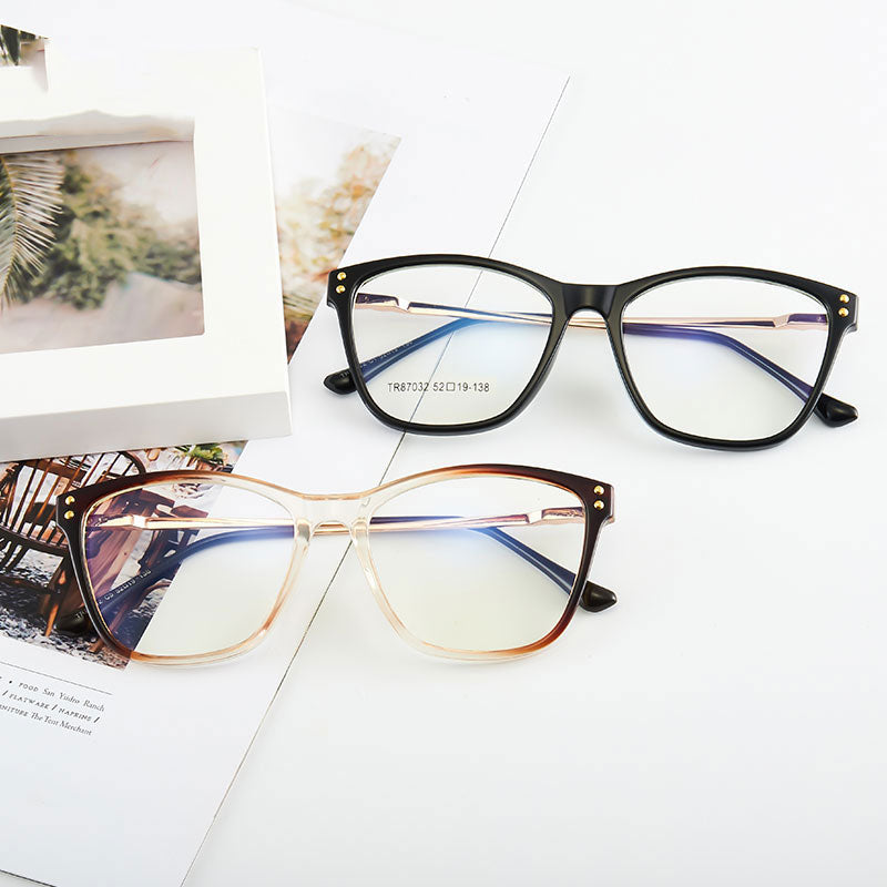 Hotony Women's Full Rim TR 90 Resin Cat Eye Frame Eyeglasses 7032 Full Rim Hotony   