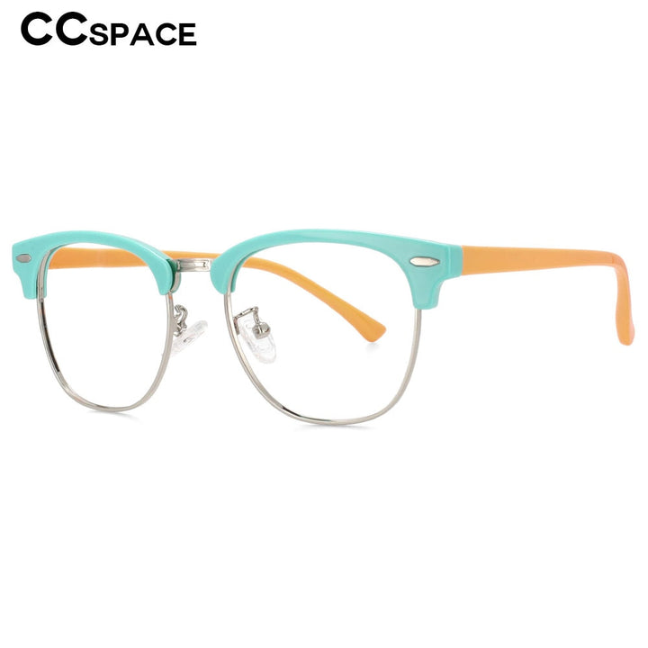 CCSpace Children's Unisex Full Rim Round Alloy Frame Eyeglasses 53743 Full Rim CCspace   