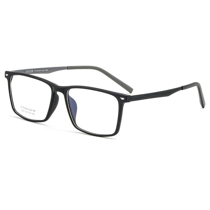 Reven Jate Men's Full Rim Square Titanium Eyeglasses 8881 Full Rim Reven Jate   