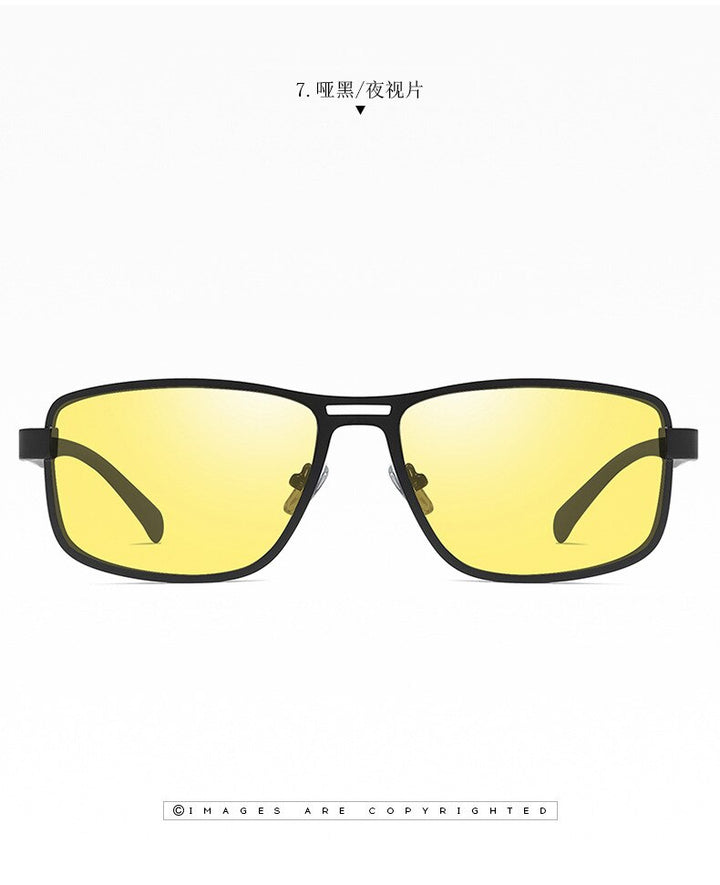 Men's Full Rim Alloy Frame Sunglasses Polarized Lenses 5925 Sunglasses Bclear   