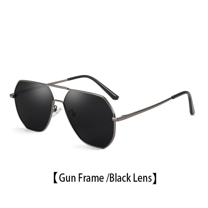 Aidien Men's Full Rim Alloy Frame Myopic Polarized Lens Sunglasses 8692 Sunglasses Aidien Gun Frame) 0 