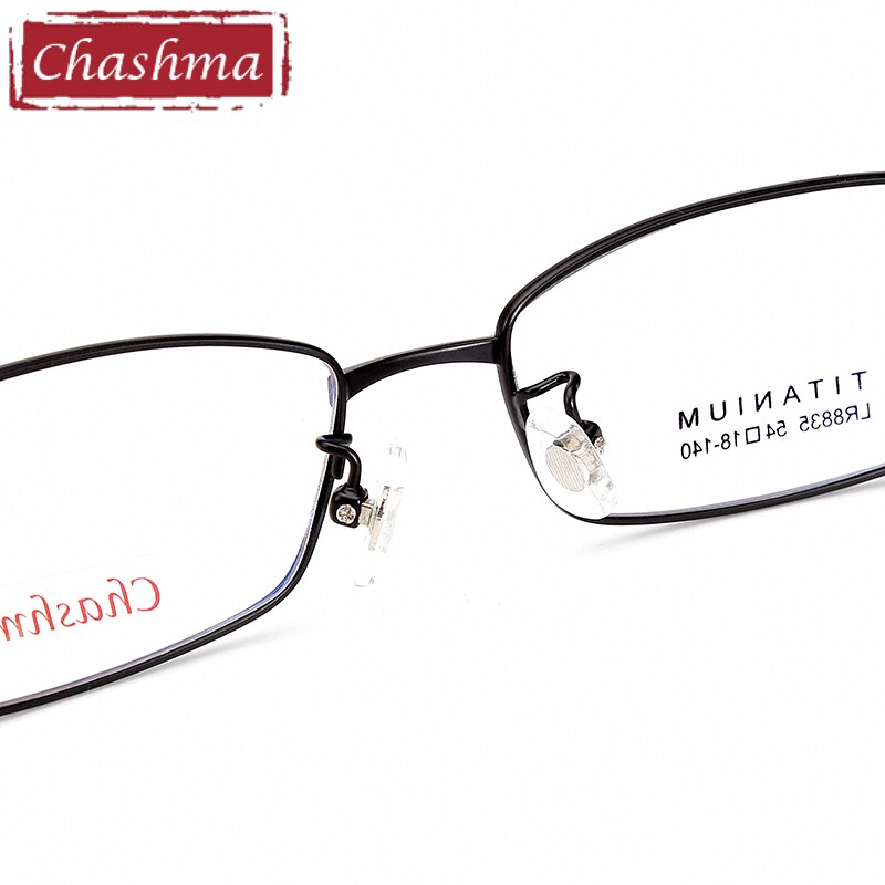 Chashma Ottica Men's Full Rim Rectangle Titanium Eyeglasses 8835 Full Rim Chashma Ottica   