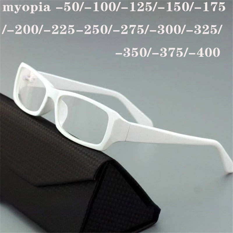 Cubojue Unisex Full Rim Rectangle Tr 90 Titanium Myopia Reading Glasses 2819 Reading Glasses Cubojue   