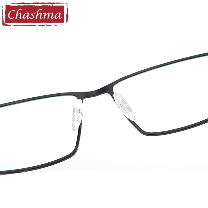 Chashma Ottica Men's Full Rim Large Square Titanium Alloy Eyeglasses 9386 Full Rim Chashma Ottica   