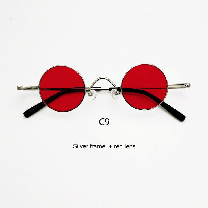 Unisex Acetate Alloy Frame Small Round Sunglasses Sunglasses Yujo C9 China 