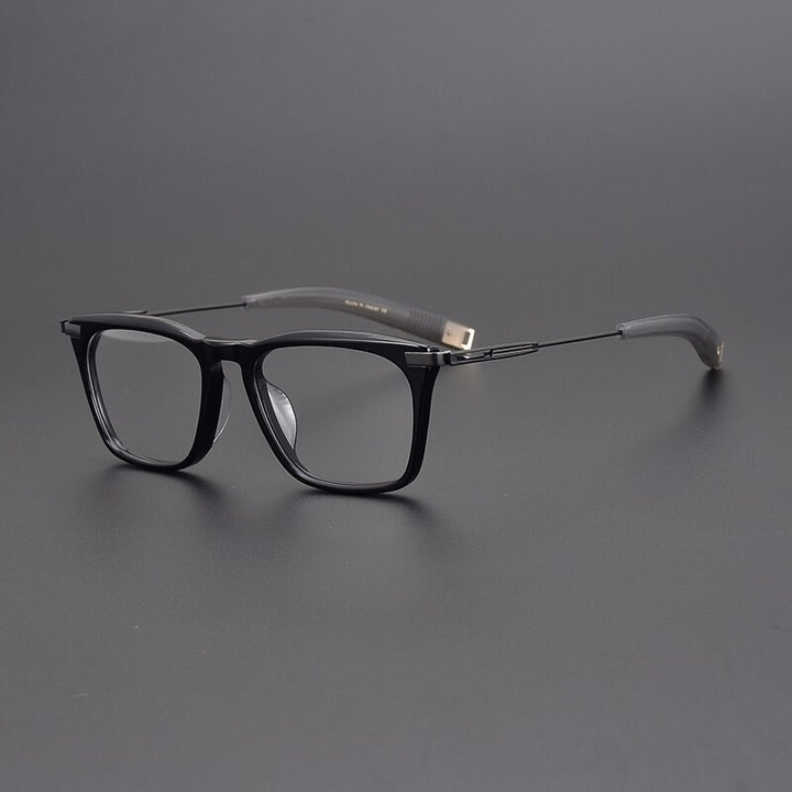 Gatenac Unisex Full Rim Square Acetate Frame Eyeglasses Gxyj611 Full Rim Gatenac 1  