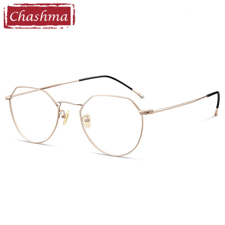 Men's Eyeglasses Alloy 5021 Frame Chashma Rose Gold  