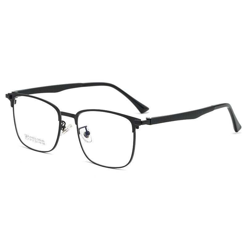 KatKani Men's Full Rim IP Alloy Square Frame Eyeglasses K9105yf Full Rim KatKani Eyeglasses Black  