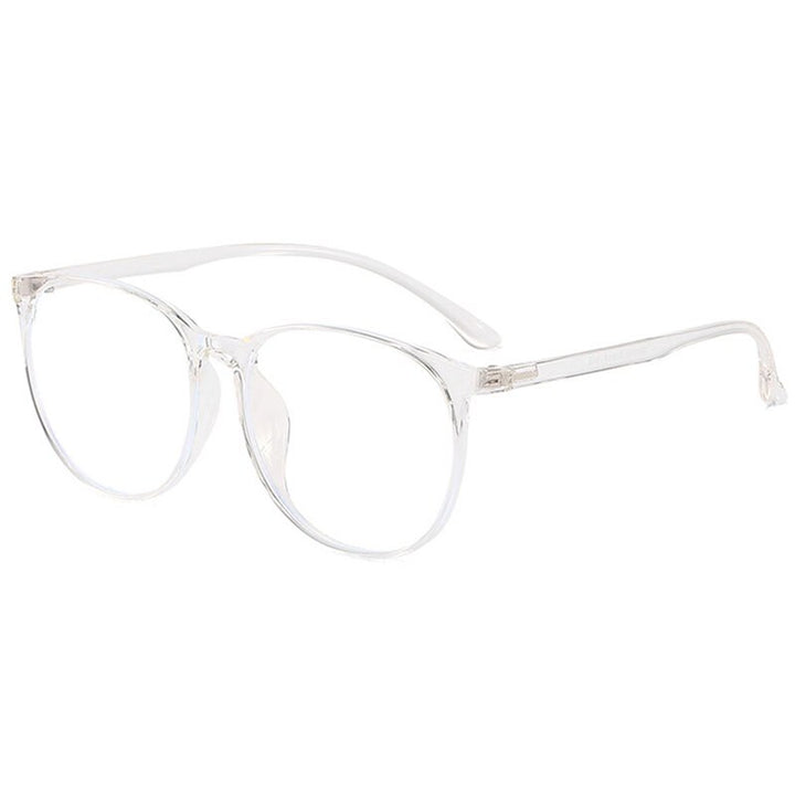 Hotony Unisex Full Rim TR 90 Resin Round Frame Eyeglasses 5703 Full Rim Hotony Transparent  